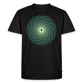 Géométrie sacrée Spiralle - T-shirt Premium bio Homme - noir - Devant - Nico (187cm)