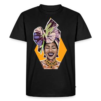 Être heureux - T-shirt Premium bio Homme - noir - Devant - Nico (187cm)
