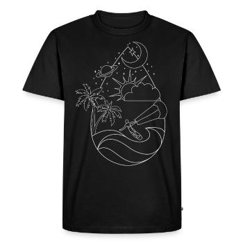 KITE Kiten Surf Rétro Kiteboarding Vacances - T-shirt Premium bio Homme - noir - Devant - Nico (187cm)