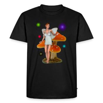 Fairy Art Fantasy Illustration - Men's Premium Organic T-Shirt - black - Front - Nico (187cm)