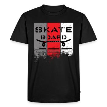 Skateboard - T-shirt Premium bio Homme - noir - Devant - Nico (187cm)