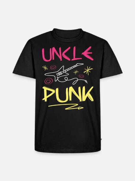 Uncle Punk Rock - Men's Premium Organic T-Shirt - black