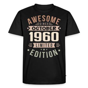 Légende Depuis Octobre 1960 Anniversaire Octobre 1960 - T-shirt Premium bio Homme - noir - Devant - Nico (187cm)