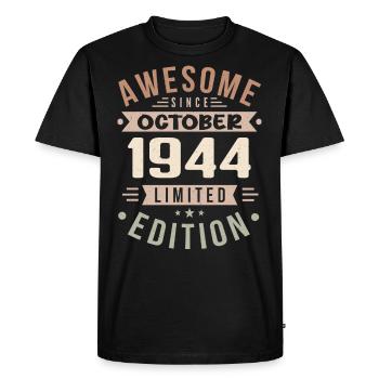 Legend Since October 1944 Birthday October 1944 - Men's Premium Organic T-Shirt - black - Front - Nico (187cm)