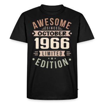 Légende Depuis Octobre 1966 Anniversaire Octobre 1966 - T-shirt Premium bio Homme - noir - Devant - Nico (187cm)