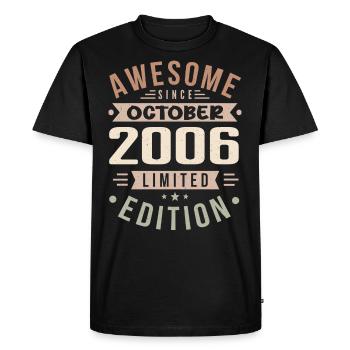 Legend since October 2006 Birthday October 2006 - Men's Premium Organic T-Shirt - black - Front - Nico (187cm)