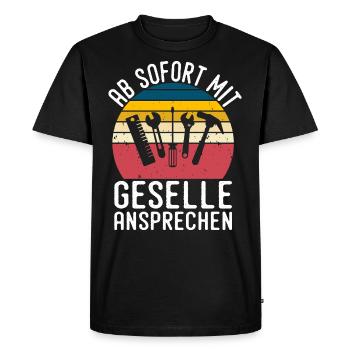 Automotive Mechatronics Technician Journeyman Gift - Men's Premium Organic T-Shirt - black - Front - Nico (187cm)