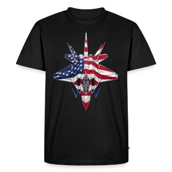 American fighter jets 4 July - Men's Premium Organic T-Shirt - black - Front - Nico (187cm)
