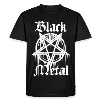 Black metal with pentagram - Men's Premium Organic T-Shirt - black - Front - Nico (187cm)