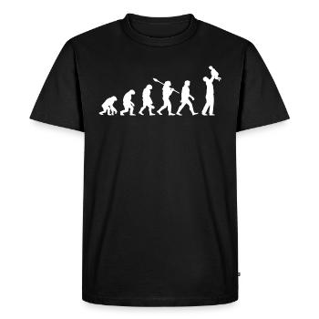 Évolution Du Singe Au Papa Cadeau - T-shirt Premium bio Homme - noir - Devant - Nico (187cm)