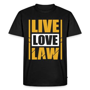 Law students, exam candidates lawyer - Men's Premium Organic T-Shirt - black - Front - Nico (187cm)