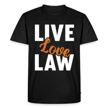 LIVE LAW Student Lawyer Funny - Men's Premium Organic T-Shirt - black - Front - Nico (187cm)