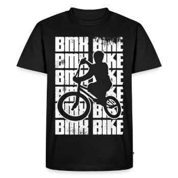 BMX Bike - Men's Premium Organic T-Shirt - black - Front - Nico (187cm)