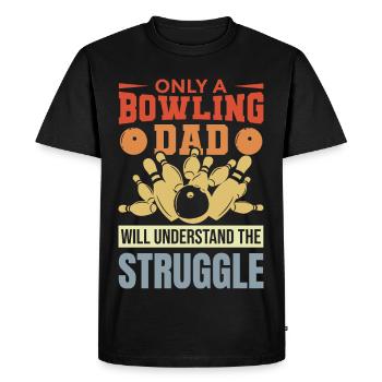 Père de bowling - T-shirt Premium bio Homme - noir - Devant - Nico (187cm)