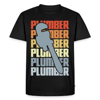 Installer Vintage Look - Men's Premium Organic T-Shirt - black - Front - Nico (187cm)