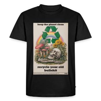 Recycle it! - Men's Premium Organic T-Shirt - black - Front - Nico (187cm)