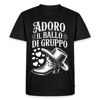 Danse de groupe occidentale - T-shirt Premium bio Homme - noir - Devant - Nico (187cm)