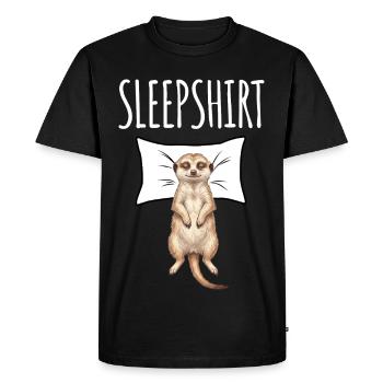 Chemise de nuit suricate - T-shirt Premium bio Homme - noir - Devant - Nico (187cm)