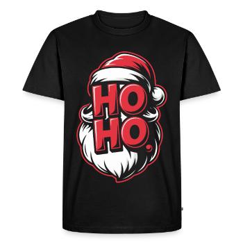 Ho Ho Santa Bart Design - Men's Premium Organic T-Shirt - black - Front - Nico (187cm)