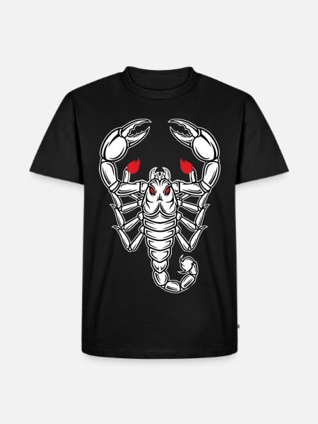 Skorpion-Maskottchen-Logo Sportspiel - Männer Premium Bio T-Shirt - Schwarz