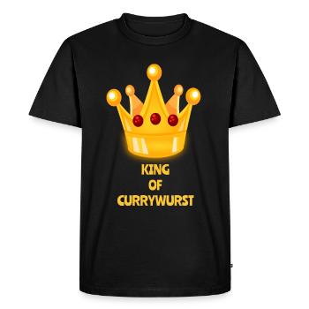 KING OF CURRYWURST - T-shirt Premium bio Homme - noir - Devant - Nico (187cm)