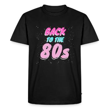 Back to the 80s retro vibes for real 80s fans - Men's Premium Organic T-Shirt - black - Front - Nico (187cm)