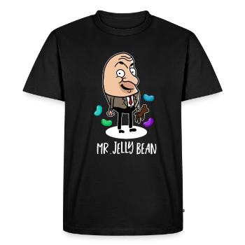 Mr. Jelly Bean Bonbons cadeaux d’humour anglais - T-shirt Premium bio Homme - noir - Devant - Nico (187cm)