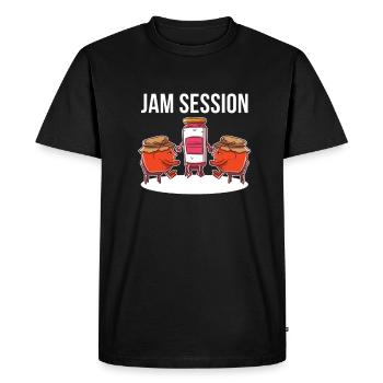 Jam Session – Plaisir de la confiture sucrée pour le petit-déjeuner - T-shirt Premium bio Homme - noir - Devant - Nico (187cm)