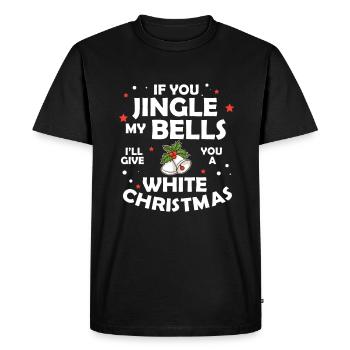 Noël Fun Jingle My Bells pour adultes - T-shirt Premium bio Homme - noir - Devant - Nico (187cm)
