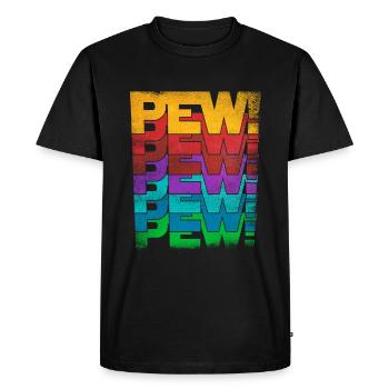 Retro laser sound for gamers with sci-fi vibes - Men's Premium Organic T-Shirt - black - Front - Nico (187cm)