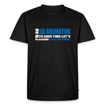 Une déclaration amusante pour de fiers animateurs 3D - T-shirt Premium bio Homme - noir - Devant - Nico (187cm)