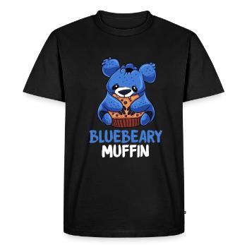 Sweet Bluebeary Muffin Cartoon pour ceux qui ont la dent sucrée - T-shirt Premium bio Homme - noir - Devant - Nico (187cm)