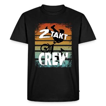 2 Beat Crew - fun Motif Moped Moped Scooter Friends - Men's Premium Organic T-Shirt - black - Front - Nico (187cm)