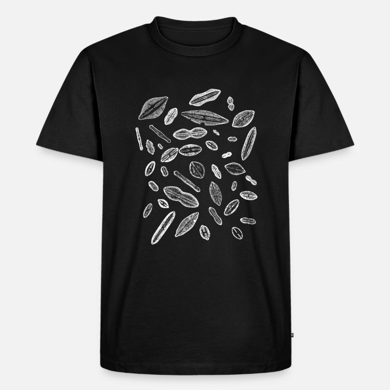 diatoms, algae diatom - Männer Premium Bio T-Shirt - Schwarz
