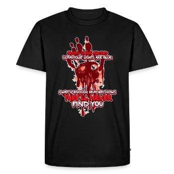 Les taches de sang sont un cadeau de la série Red Crime - T-shirt Premium bio Homme - noir - Devant - Nico (187cm)