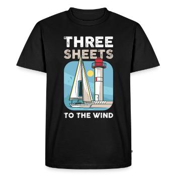 Three Sheets To The Wind Sailing Gift - Men's Premium Organic T-Shirt - black - Front - Nico (187cm)