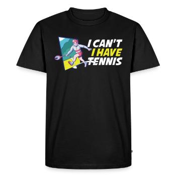 I Cant I Have Tennis Tennis Gift - Men's Premium Organic T-Shirt - black - Front - Nico (187cm)