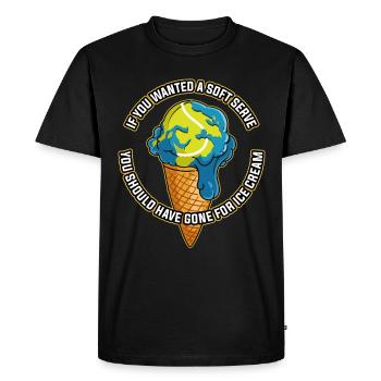 Si vous vouliez un cadeau de tennis Soft Serve - T-shirt Premium bio Homme - noir - Devant - Nico (187cm)