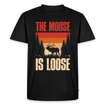 Le cadeau Moose Is Loose Moose - T-shirt Premium bio Homme - noir - Devant - Nico (187cm)