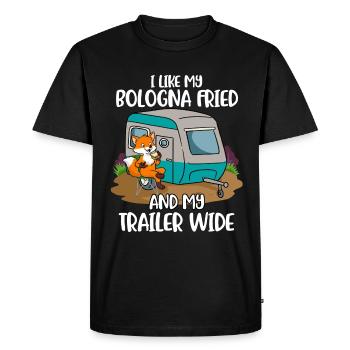 Bologna Fried Trailer Wide Motorhome Gift - Men's Premium Organic T-Shirt - black - Front - Nico (187cm)
