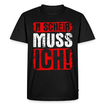 n scheiß muss ich beste Sprüche für Arbeit & Schul - Männer Premium Bio T-Shirt - Schwarz - Vorne - Nico (187cm)