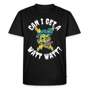 Puis-je obtenir un cadeau d’électricien Watt Watt - T-shirt Premium bio Homme - noir - Devant - Nico (187cm)
