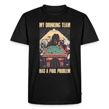 Problème de piscine Cadeau de billard - T-shirt Premium bio Homme - noir - Devant - Nico (187cm)