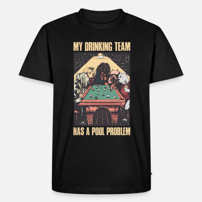 Pool Problem Billard Geschenk - Männer Premium Bio T-Shirt - Schwarz