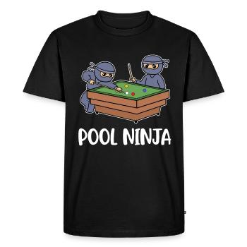 Pool Ninja Billard Cadeau - T-shirt Premium bio Homme - noir - Devant - Nico (187cm)