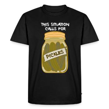 This Situation Calls For Pickles Cucumber Gift - Men's Premium Organic T-Shirt - black - Front - Nico (187cm)