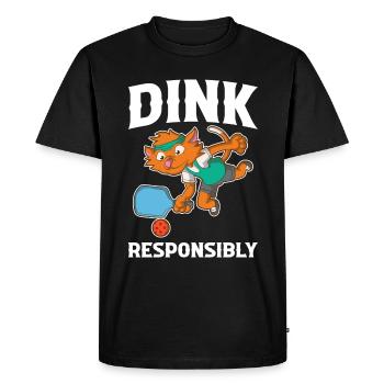 Dink Pickleball Pickleball Cadeau responsable - T-shirt Premium bio Homme - noir - Devant - Nico (187cm)