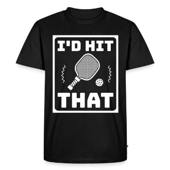Id Hit Ce Pickleball Pickleball Cadeau - T-shirt Premium bio Homme - noir - Devant - Nico (187cm)