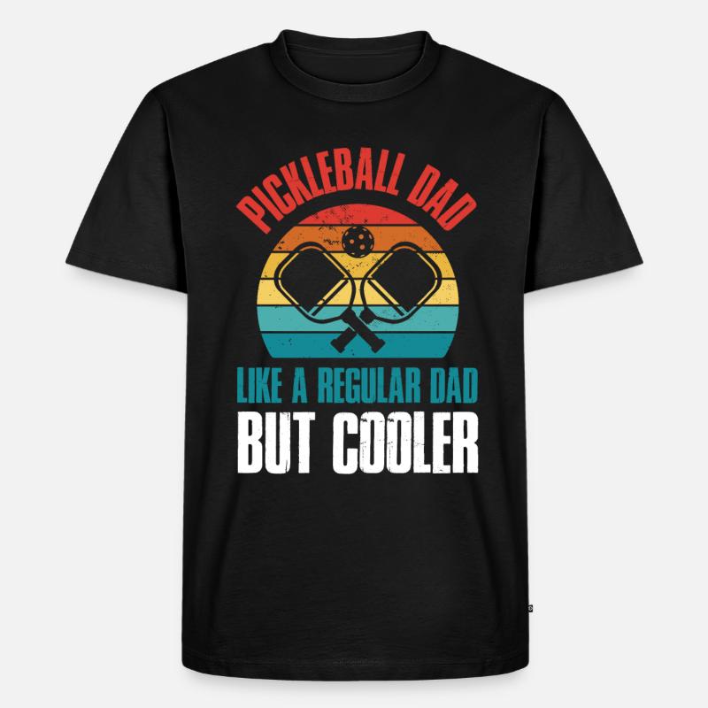 Pickleball Dad Pickleball Geschenk - Männer Premium Bio T-Shirt - Schwarz