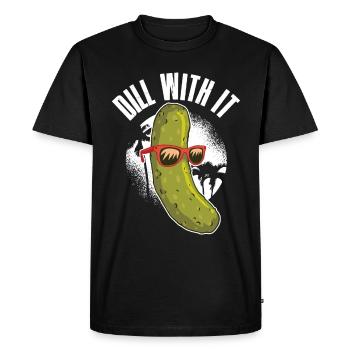 Dill With It Cucumber Gift - Men's Premium Organic T-Shirt - black - Front - Nico (187cm)